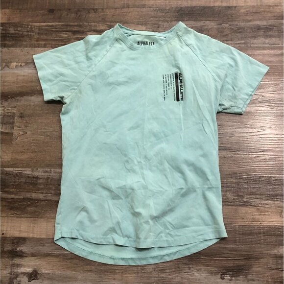 Alphalete Performance Fit Mens Small Blue Short Sleeve Athletic T Shirt - Picture 1 of 6
